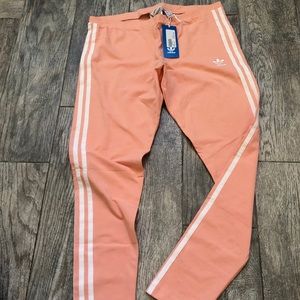 peach adidas pants